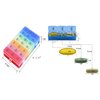 7 Days Pill Holder Organizer Tablet Box Weekly Medication Case Daily AM Morning Noon PM Night Container Compartments Detachable Dispenser (Mix of 2)