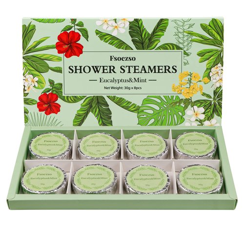 Shower Steamers - Eucalyptus and Menthol, Shower Bombs Valentines Day Gifts for her - Self Care and Relaxation Stress Relief, Home Spa Gifts Valentines Day Gifts