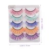 Fake Eyelash 5 Pairs Colored es Natural Fake Lashes es Magnetic Fluffy Natural Eyelashes False Lashes Synthetic Fiber Eyelash Fake Lash Extensions Fake Lash 3d