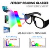 FEISEDY Oversized Blue Light Blocking Glasses Women Men Big Plastic Aviator Frame Eyewear Clear Lens Computer Glasses B2371