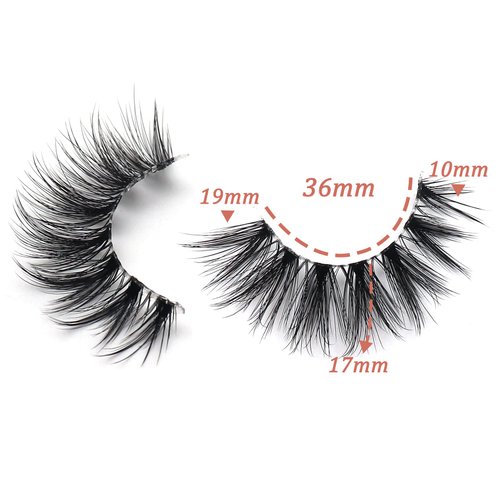 Losha Eyelashes Wispy Lashes Natural Look 8 Pairs Clear Band False Eyelashes Handmade Reusable Fake Eye Lashes Pack (NO.60)
