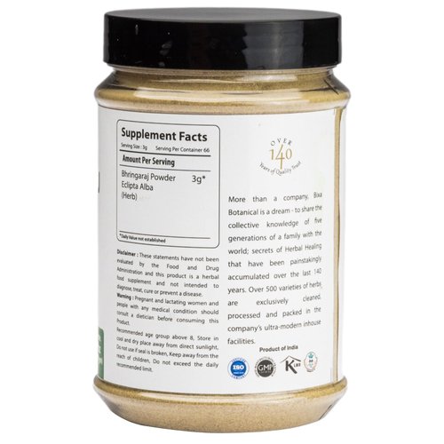 Bixa Botanical Bhringaraj Powder (Eclipta Alba) ǀ Ayurvedic Herbal Supplement | 200 GRAMS / 7 OZ | Gluten Free, Non-GMO, Steam Sterlized, Vegan, 100% Pure