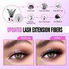 CRYOLITE False Eyelashes 240pcs, 30D+40D D Curl Lash Extensions Natural and Soft, Reusable with Waterproof Bond and Seal, Tweezer and Brushes For Self Application(9-16mm MIX KIT)