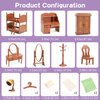 Dollhouse Furniture Set for Kids Toys Miniature Doll House Accessories Pretend Play Toys for Boys Girls & Toddlers Age 3+ with Bedroom