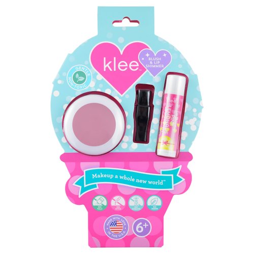 Luna Star Klee Blush and Lip Shimmer Makeup Kit. Gentle and Non-Toxic. Kid-Friendly. Made in USA. (Cotton Candy Joy)