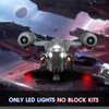 Vaodest LED Light for Lego 75331 Star Wars The Razor Crest Building Blocks Model,Design and Configuration Compatible with Model 75331(LED Light Only, Not Building Block Kit)