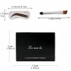 Eyebrow powder, 3-color eyebrow palette makeup to enhance eyebrows, eyebrow color powder with 10 eyebrow templates equipped with mirror for neutral eye makeup(001#)