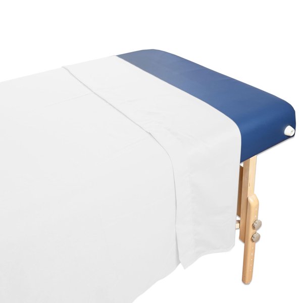 Tranquility Microfiber Massage Table Flat Sheets by Body Linen-Lightweight,Long-Lasting Microfiber Flat Sheets for Massage Table and Spa. Wrinkle Free,Stain-Resistant,White,MAS:FL:MF-W