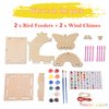 Wooden Arts and Crafts for Kids - 2 Pack Bird Feeder Wind Chime DIY Kids Crafts - Build and Paint Educational Fun Art Activities Crafts Gifts Outside Toys for Boys Girls Ages 3-5 8-12 6-8