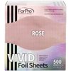 ForPro Professional Collection Vivid Rose Embossed Foil Sheets, Aluminum, Pop-Up Foil Dispenser, Hair Foils for Color Application & Highlighting Services, Food Safe, 5” W x 10.75” L, 500-Count