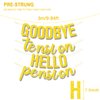 Retirement Party Decorations Pre-Strung Happy Retirement Banner Gold Glitter No DIY Retirement Decorations Party Supplies Decor for Men Women