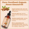 Natural Born Oils Sweet Almond Oil, 16oz, Organic, Cold-Pressed, Nutrient-Rich, Excellent for Soft Skin, Lustrous Hair