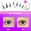 DAODER Bottom Lash Clusters Natural Lower Lash Extension Wispy Eyelash Extension with Clear Band Manga Bottom Eyelashes Extension 6mm for Under Eyes(Bottom Lashes Spike)