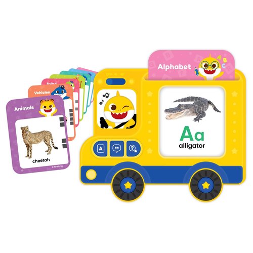 Baby Shark Flash Card Learning BusㅣBaby Shark ToysㅣInteractive Learning Toys for ToddlersㅣLearning & Education Toys
