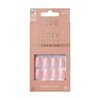 KISS Bare But Better, Press-On Nails, Nail glue included, Spicy', Light Pink, Short Size, Squoval Shape, Includes 30 Nails, 2G Glue, 1 Manicure Stick, 1 Mini File
