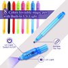 DazSpirit 16Pcs Valentines Invisible Ink Pen Set with UV Light, Mini Notepads & Favor Bags, Spy Pens for Kids, Top Secret Message Magic Markers, Disappearing Ink, Detective & Escape Room Themes