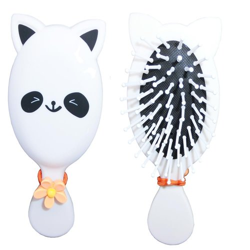 Artkingdome Cute Animal Panda Comb, Toddler Hair Brush, Detangling Anti-static Soft Massage for Kid's Curly Straight Wet Dry Hair brushes Hair Combs Gift White