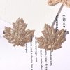 Vsdski Fall Maple Leaf Hair Clips Sequins Maple Leaves Hair Barrettes Thanksgiving Hair Accessories for Girls Gola Hair Pins Alligator Clips for Autumn Harvest Festival Party Decor 2pcs