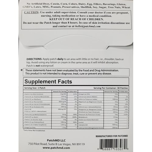 PatchMD Kids Multi + Omega-3 Topical Patches - 30 Days Supply