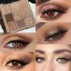 FLYEEO 9 Colors Matte Nude Pink Shimmer Gold Dark Brown Colorful Eyeshadow Palette Matte Shimmer Korean Natural Eye Shadow palettes Highly Pigmented Naturing-Looking Long Lasting (05#)
