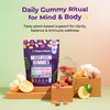 Ashwagandha Gummies and Lions Mane Mushroom Gummies Supplement - Organic - Reishi, Cordyceps, Turkey Tail, Maitake, Shitake, Chaga - Immune Defense, Boosts Cognitive Performance, Vegan, Low Carb