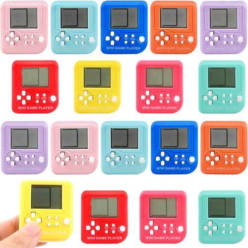 Haconba 18 Pack Video Game Keychains Bulk Small Mini Video Game Keychains Party Favors for Backpa...