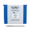 ForPro Professional Collection Zebra Foam Board, 180/180 Grit, Double-Sided Manicure Nail File, 7” L x .75” W, 50-Count