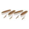 Walthers SceneMaster HO Scale Scenery Set Row Boat 4-Pack (Assembled) White/Tan