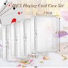 HANSPORTA Clear Plastic Playing Card Case Set - 4Pcs Blank Playing Card Storage Box Trading Card Deck box, Perfect for Organization of Playing Cards Business Cards Game Cards and More (4pcs Clear)