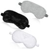 Plush Eye Mask 3 Pcs Sleeping Blindfold Sleeping Mask Sleep Mask Comfortable Plush Sleepover Mask Soft Furry Eye Cover for Sleepover Gift Birthday Party Favors(Black, White, Gray)
