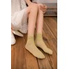 CENAST 2 Pairs Women's Novelty Glitter Ankle Socks Casual Ladies Bright Retro Sox Piles Sock Gold