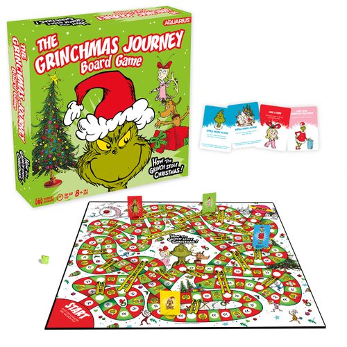 AQUARIUS Grinchmas Journey Board Game - Fun for Kids & Adults - Officially Licensed Dr Seuss Merchandise & Collectibles