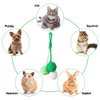 MiOYOOW Cat Toy Sisal Ball, Tricolor Hanging Cat Balls Handmade Cat Scratcher Ball Interactive Toy for Indoor Cats Kittens
