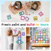Magnetic Tiles DIY Window Arts and Craft Kit Kids Games Montessori Toys Toddler Kids, Magnet Building Blocks Set for Preschool Learning Classroom STEM Sensory Toys Gift for 3+ Year Old Boys and Girls