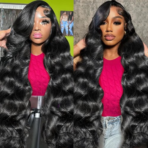 magicjoy 13x4 Lace Front Wigs Human Hair Body Wave 180% Density Body Wave Glueless Wigs Human Hair Pre Plucked Lace Front Human Hair Wigs for Women Human Hair Frontal Wigs Body Wave 18 Inch