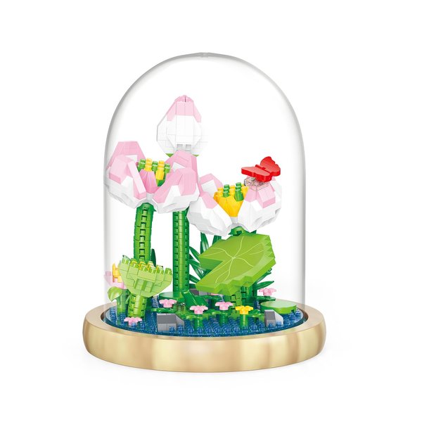 Dookok Flower Bouquet Building Set, Mini Bricks Building Blocks Artificial Flowers, DIY Decoration Home, 659 Pieces Botanical Collection Building Toys for Adult Kids Gift, Lotus