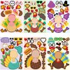 48 Sheets Thanksgiving Stickers for Kids Fun Make A Turkey Sticker Sheets Create Your Own Turkey Party Activities Art Craft School Reward Thanksgiving Craft for Kids Gift