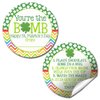 You're The Bomb Shamrock Themed Happy St. Patrick's Day Hot Cocoa Bomb Packaging Sticker Labels, Total of 40 2" Circle Stickers (20 Sets of 2) by AmandaCreation