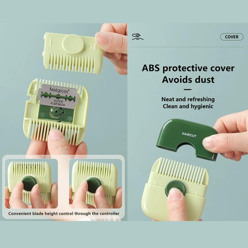 Heseyomo 2pcs Hair Trimmer,2 in 1 Hair Razor Cutting Comb Tools,Hair Clippers for Women