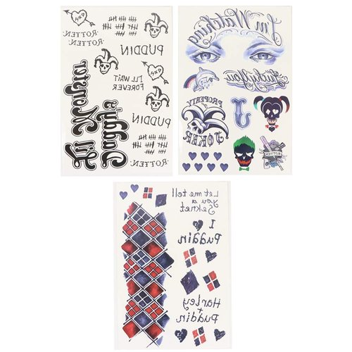 3 Sheets Temporary Tattoos Tattoo Sticker Perfect for Halloween Cosplay Costumes and Party Accessories
