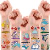 200 PCS Ocean Theme Temporary Tattoos for Kids, Beach Pool Under Sea Decorations Birthday Party Supplies Favors, Fake Tattoos Stickers With Mermaid Shark Tropical Fish Whale for Boys and Girls