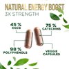 Green Tea Extract Capsules 1000mg 98% Standardized EGCG - 3X Strength for Natural Energy - Heart Support with Polyphenols - Gentle Caffeine - 60 Capsules