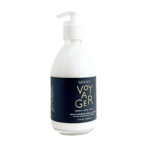 MERSEA Luxury Shea Lotion - Hand and Body Lotion in Glass Bottle Pump, Voyager, 9 oz
