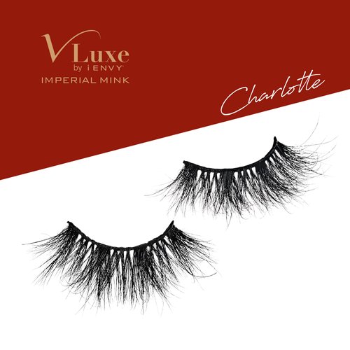 VLuxe False Lashes, Imperial Mink High-End Eyelashes, Handcrafted Dramatic Natural Lashes, Wispy Fluffy Volume Extension Eyelashes (CHARLOTTE)