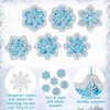 Epakh 24 Sets Snowflakes Craft Kit Snow Tissue Paper Sign Craft Winter Christmas Craft Make Your Own Xmas Tree Hanging Ornament for Holiday DIY Party Home Activities