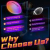 ARCTURINE Glow in The Dark Football, Size 6 Light up LED Football with USB-C Cable & Pump, Outdoor Sport Football Toys for Evening Play and Camping, Birthday Gifts for Boys 6-12 Year Old, White