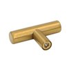 goldenwarm 20Pack Gold Knobs for Dresser Kitchen Cabinet Knobs Brushed Brass Drawer Knob Furniture Door Knobs - LS201GD Single Hole Handles Brushed Gold T Bar Knobs Stainless Steel