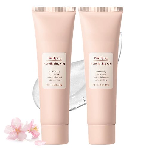 Purifying Exfoliating Gel,Facial Exfoliator Cleanser,Natural Exfoliating Gel Purifying Cream,Gentle Exfoliating Face Scrub,Deep Cleansing Face and Body Exfoliating Scrub Gel for All Skin (2 Pcs)