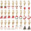 CRASPIRE 12 Styles Christmas Dreadlocks Jewelry Pendant Tree Deer Santa Claus Dreadlocks Accessories Hair Rings Beads for Braids Cuffs Hair Clips Jewelry Decoration for Woman Hair Styling