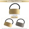 Gold and Silver Metal Hair Ties, 2 PCS Set Elastic Ponytail Holders with Geometric Design for Women & Girls No Damage Metal Hair Bands Hair Tie Fashionable Accessories for Thick and Thin Hair